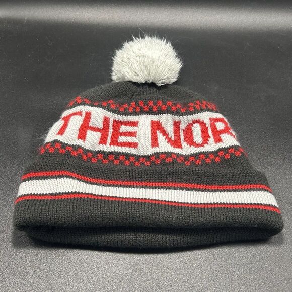 The North Face Beanie Poof Knit Black Unisex One Size Pull On - Picture 1 of 5